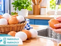 تصویر تخم مرغ تازه و سالم برای بررسی روش صحیح شستشو و نگهداری