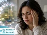 فردی با علائم اختلال بینایی مرتبط با میگرن چشمی و مشاهده نورهای زیگزاگ در میدان دید