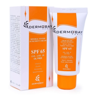کرم ضد آفتاب مینرال رنگی با SPF65 درموبای