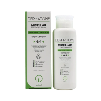 میسلار واتر پوست مختلط-چرب و مستعد آکنه درماتوم