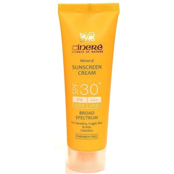 کرم ضد آفتاب بی رنگ با SPF30+ مخصوص پوست های حساس-نازک و کودکان سینره