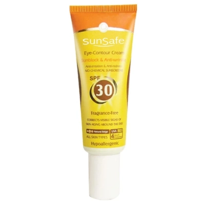 کرم دور چشم حاوی ضد آفتاب رنگی با SPF30 مناسب انواع پوست سان سیف