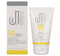 کرم ضد آفتاب رنگی مناسب پوست های خشک با SPF50+ دلانو