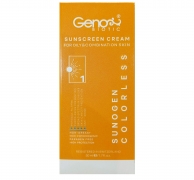 کرم ضد آفتاب بی رنگ مناسب پوست چرب و مختلط با +SPF50 ژنوبایوتیک