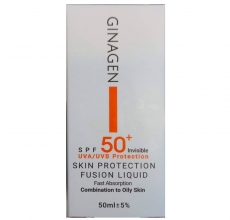 کرم ضد آفتاب بی رنگ با SPF50+ مناسب پوست چرب و مختلط ژیناژن