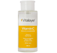 محلول پاک کننده آرایش مناسب انواع پوست ویتامین C ویتالیر-میسلار واتر