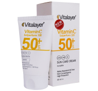 کرم ضد آفتاب +SPF50 بی رنگ حاوی ویتامین C ویتالیر