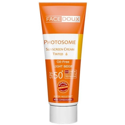 کرم ضد آفتاب رنگ بژ روشن فوتوزوم فیس دوکس SPF50 مخصوص پوست چرب
