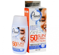کرم ضد آفتاب بدون رنگ پوست چرب-جوشدار و مختلط با +SPF50 پیکسل