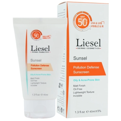 کرم ضد آفتاب بی رنگ +SPF50 پوست چرب سانسل لایسل