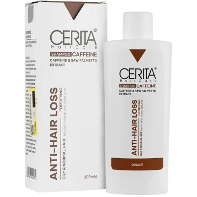 شامپو (تقویت کننده و ضد ریزش) حاوی کافئین مناسب موهای چرب و معمولی سریتا
