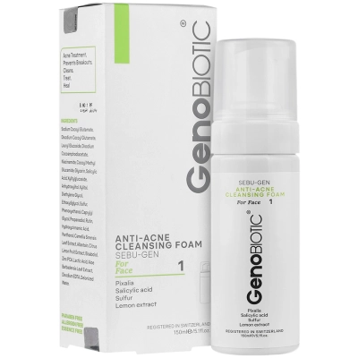 فوم شستشوی صورت ضد آکنه سبوژن 1 ژنوبایوتیک