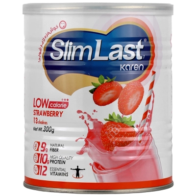پودر اسلیم لست 1 کارن با طعم توت فرنگی