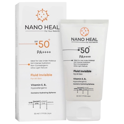 فلوئید ضد آفتاب SPF50 مناسب انواع پوست نانوهیل