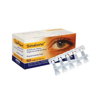 ویال اشک مصنوعی سینالون 0.5 میلی لیتر سینا دارو 50عددی