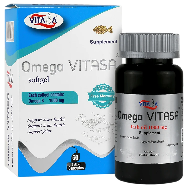 کپسول ژلاتینی نرم امگا 3 بدون جیوه 1000 میلی گرم ویتاسا