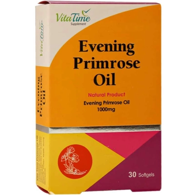 سافت ژل روغن گل مغربی 1000 میلی گرم ویتا تایم 30 عددی