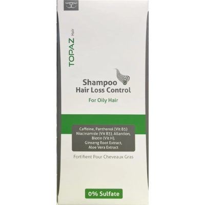 شامپو ضد ریزش موی چرب توپاز-فاقد سولفات