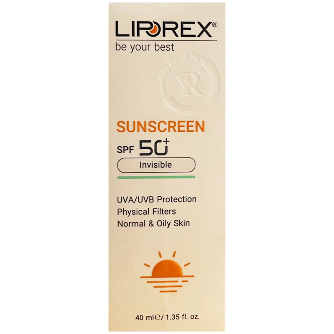 کرم ضد آفتاب بدون رنگ مناسب پوست های نرمال تا چرب SPF50 لیپورکس