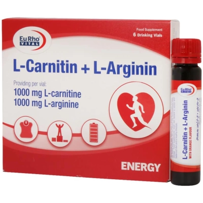 ویال ال کارنیتین و ال آرژینین یوروویتال 6 عددی