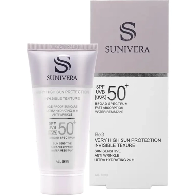 کرم ضد آفتاب بی رنگ انواع پوست +SPF 50 سانیورا