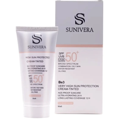 کرم ضد آفتاب پوست چرب رز بژ +SPF 50 سانیورا