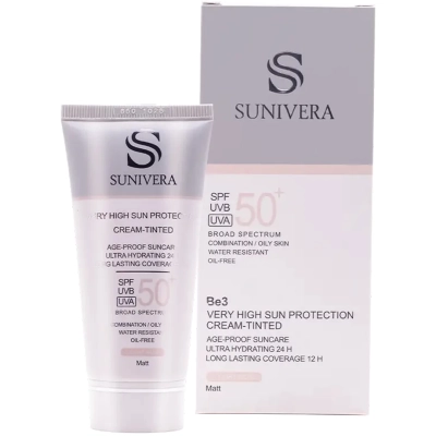 کرم ضد آفتاب پوست چرب بژ روشن +SPF 50 سانیورا