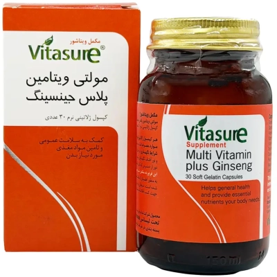 کپسول مولتی ویتامین پلاس جینسینگ ویتاشور 30 عددی